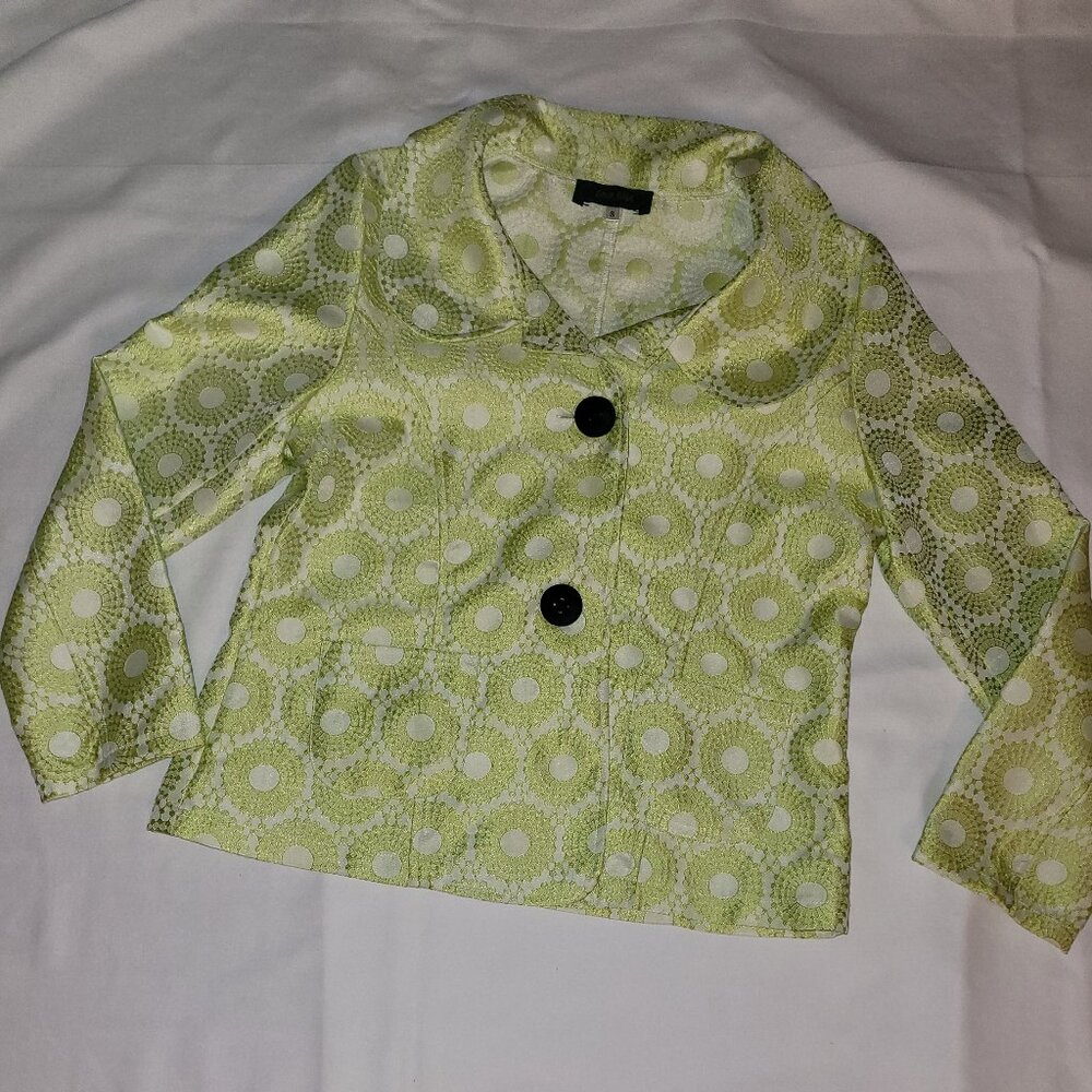 Bala Bala Lime Green Circle‎ Design Blazer